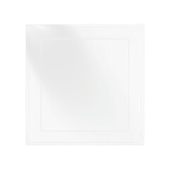 reflective glass or acrylic plate isolated on white or transparent png