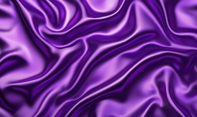 Poster - Purple satin fabric texture with flowing waves and smooth surface