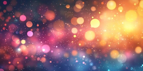 Poster - Festive bokeh lights, night, abstract, celebratory background