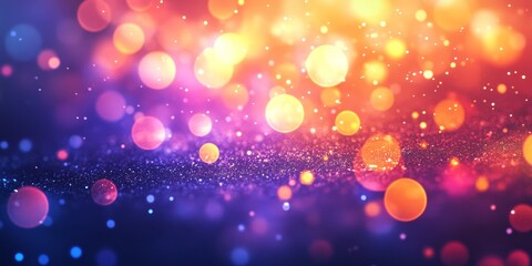 Poster - Festive bokeh lights glitter background