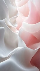 Poster - Pink, white silk drapes, abstract swirl, studio shot, textile design