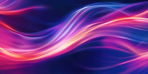 Aufkleber - Abstract colorful wave patterns with vibrant hues of pink, purple, and blue