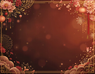 Wall Mural - luxury chinese new year background with copy space for text 