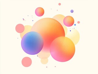 Aufkleber - Colorful spheres cluster, abstract background, design element