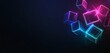 © tolem929 - Glowing Cubes Fly Dark Background, Tech Design