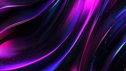 Poster - Abstract Purple Neon Swirls, Glowing Background, Digital Art, Website Design
