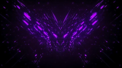 Poster - Geometric Symmetry in Purple Hues Energetic Particle Bursts Abstract Background 90 Characters
