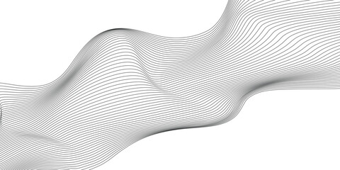 Poster - Abstract modern abstract wave lines on white background.