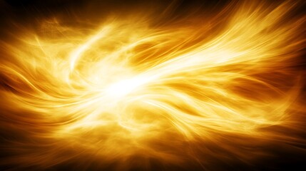 Wall Mural - golden blaze energy burst emanating radiance