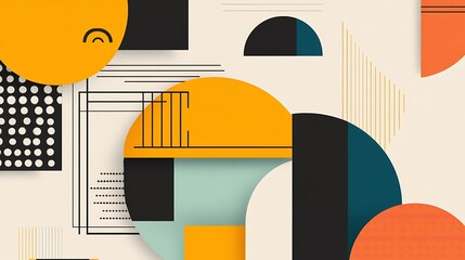 Poster - Abstract geometric shapes composition (2)