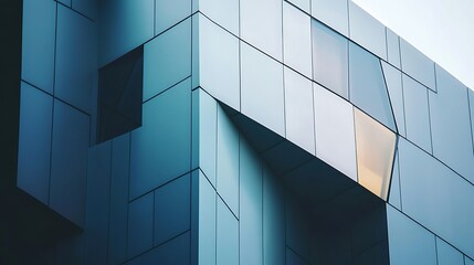 Aufkleber - Modern building facade with geometric windows