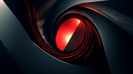 Aufkleber - Abstract swirling vortex of dark and red lines.  Possible use for a digital design background