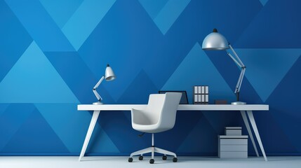 Wall Mural - wallpaper blue office background