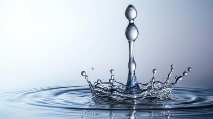 Aufkleber - Gently falling water droplets create ripples tranquil pond nature photography serene environment close-up view art concept