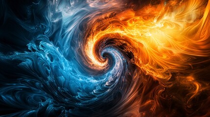 Aufkleber - Dynamic spiraling lines of color abstract art installation vivid environment digital visuals immersive experience