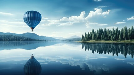 Wall Mural - serene blue balloon