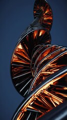 Fototapete - Glowing neural connections transmitting signals, creating a futuristic and microscopic sci-fi atmosphere