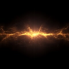 Wall Mural - luminous energy bursting across the darkness cosmic lightning emanating through space and time