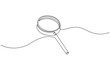 © simplex_line - Magnifying glass continuous line vector illustration, One continuous line illustration of magnifying glass. Continuous line drawing of magnifying glass lens.