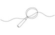 © simplex_line - Magnifying glass continuous line vector illustration, One continuous line illustration of magnifying glass. Continuous line drawing of magnifying glass lens.