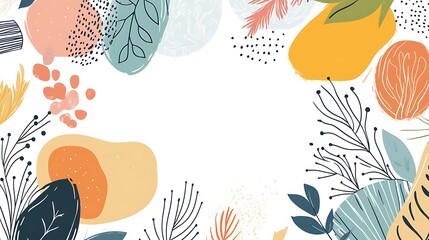 Poster - Abstract floral design background, use in graphic design, cards, or website