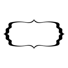 Poster - Decorative frame with ornate swirls, Islamic frame figure decoration