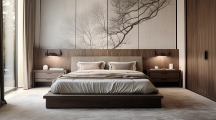 Wall Mural - natural stained wood