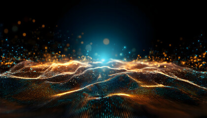 Technology Particle Abstract Background