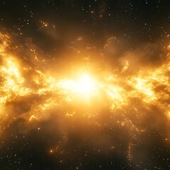 Poster - Radiant Cosmic Nebula Explosion Amidst the Vast Expanse of Space Featuring Countless Stars