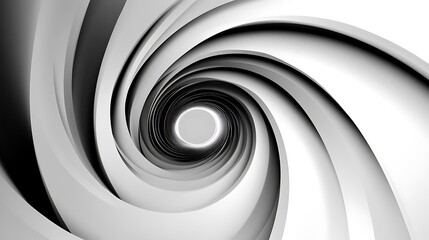 Aufkleber - Abstract grayscale spiral vortex background