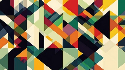 Canvas Print - Abstract geometric pattern, vibrant colors, design background