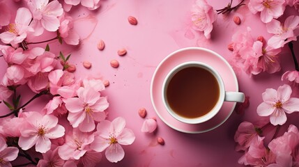 Poster - aesthetic pink coffee