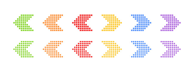 Poster - Colorful arrows set icons. Flat style. Vector icons.