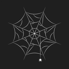 Poster - Web icon. Spider web background. Flat and linear style. Vector icon.