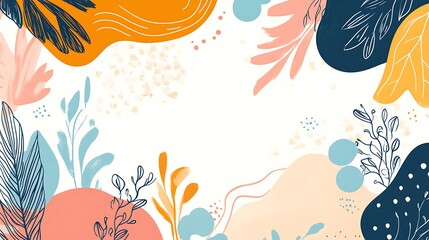 Poster - Abstract floral pattern background for design, use in social media, websites, posters or wallpapers
