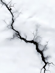 Poster - Cracked surface abstract art digital design monochrome environment close-up viewpoint texture concept