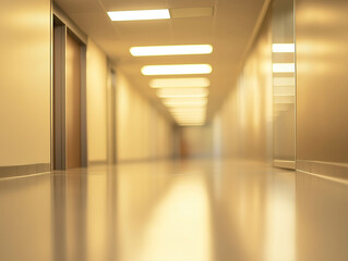 modern architecture corridor perspective light reflection contemporary design minimalist style