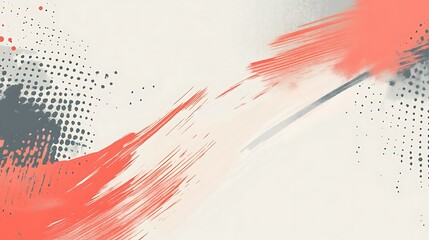 Aufkleber - Abstract coral brush strokes background