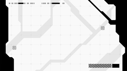 Wall Mural - abstract black and grey futuristic banner on white background cyberpunk style