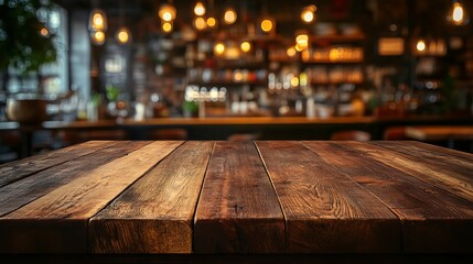 Wall Mural - Beautiful Wooden Table Set in Cozy Room with Soft Natural Light Highlighting the Grain and Texture Creating a Warm Inviting Atmosphere Perfect for Dining or Working from Home