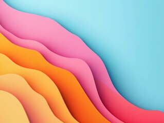 Aufkleber - Abstract colorful wavy layers background