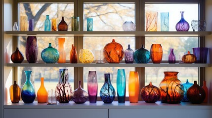 Poster - blown glass display