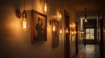 Wall Mural - nostalgic house light bulb