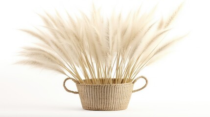 Sticker - arranged pampas grass white background