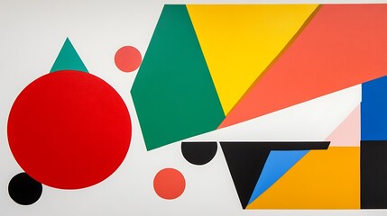Aufkleber - Abstract geometric shapes composition on white background. Possible use for website background, presentation, or design element