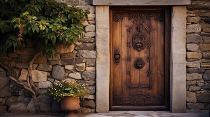 Poster - rustic door home