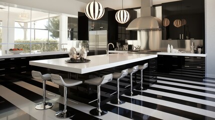 Sticker - style black and white luxury