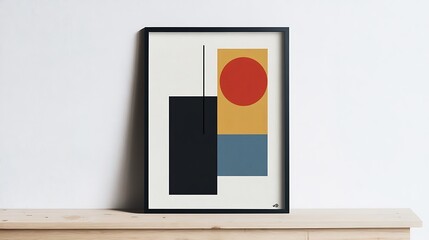 Poster - Abstract art piece, geometric shapes, modern design, minimalist wall decor