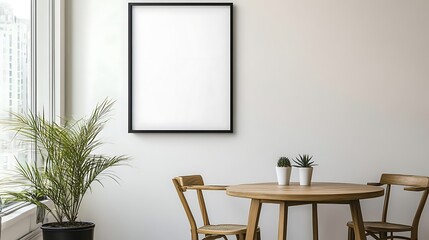 Aufkleber - Blank framed art in modern dining area