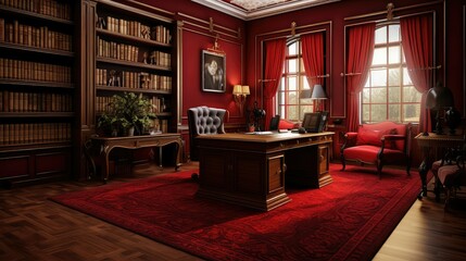 Wall Mural - wallpaper red office